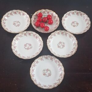 Antique Elite Works Limoges France Bridal Wreath Berry Bowls - Set of 6